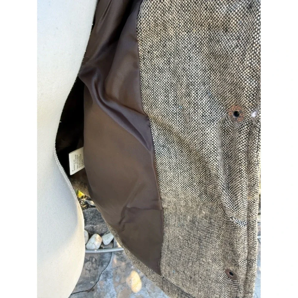 Ci Sono DV538 Gray Brown Western Wool Blend Snap Vest Size M/L